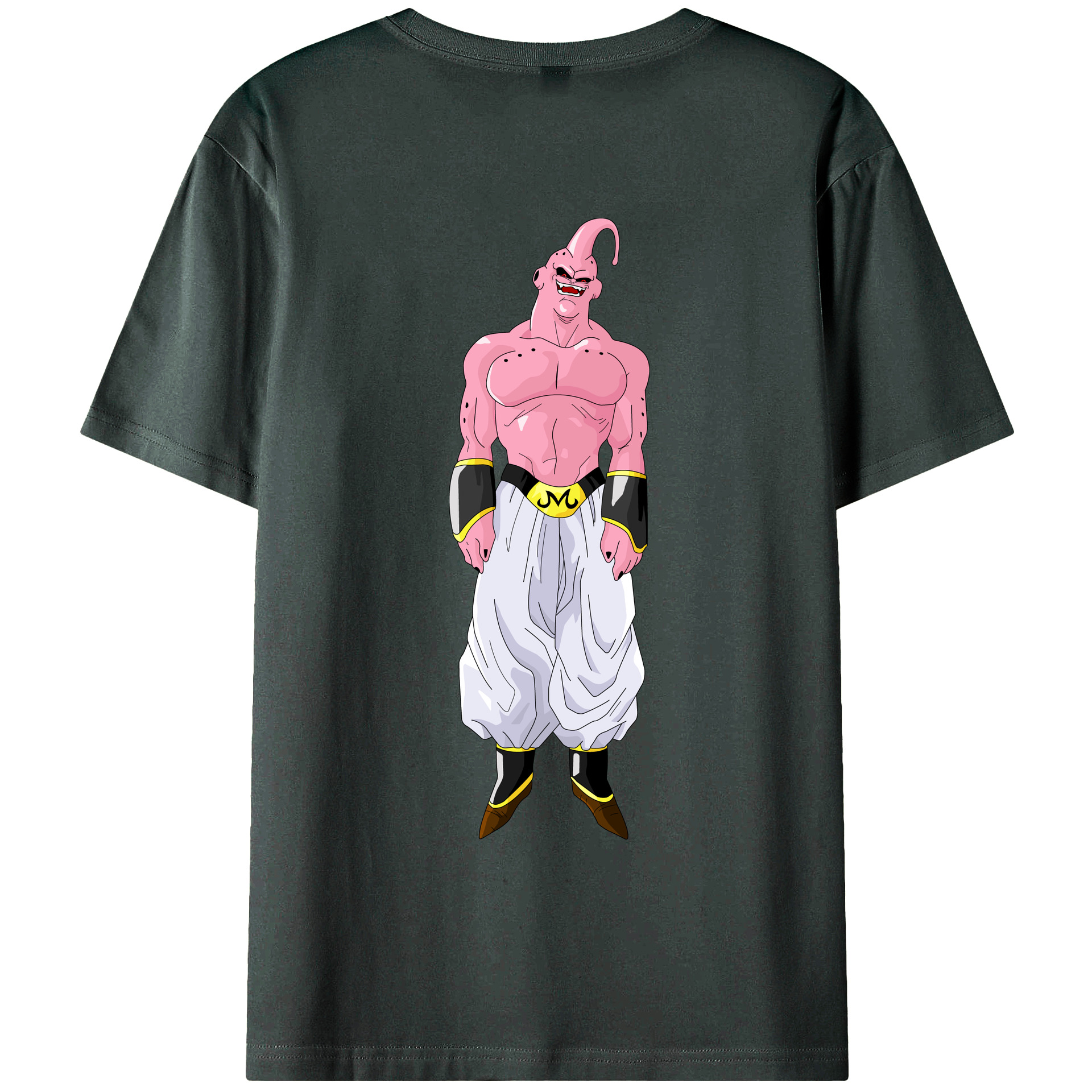 （画像用） ドラゴンボール 魔人ブウ DRAGON BALL Majin Buu 綿100％ メンズ半袖Tシャツ（バックプリント） 通気性